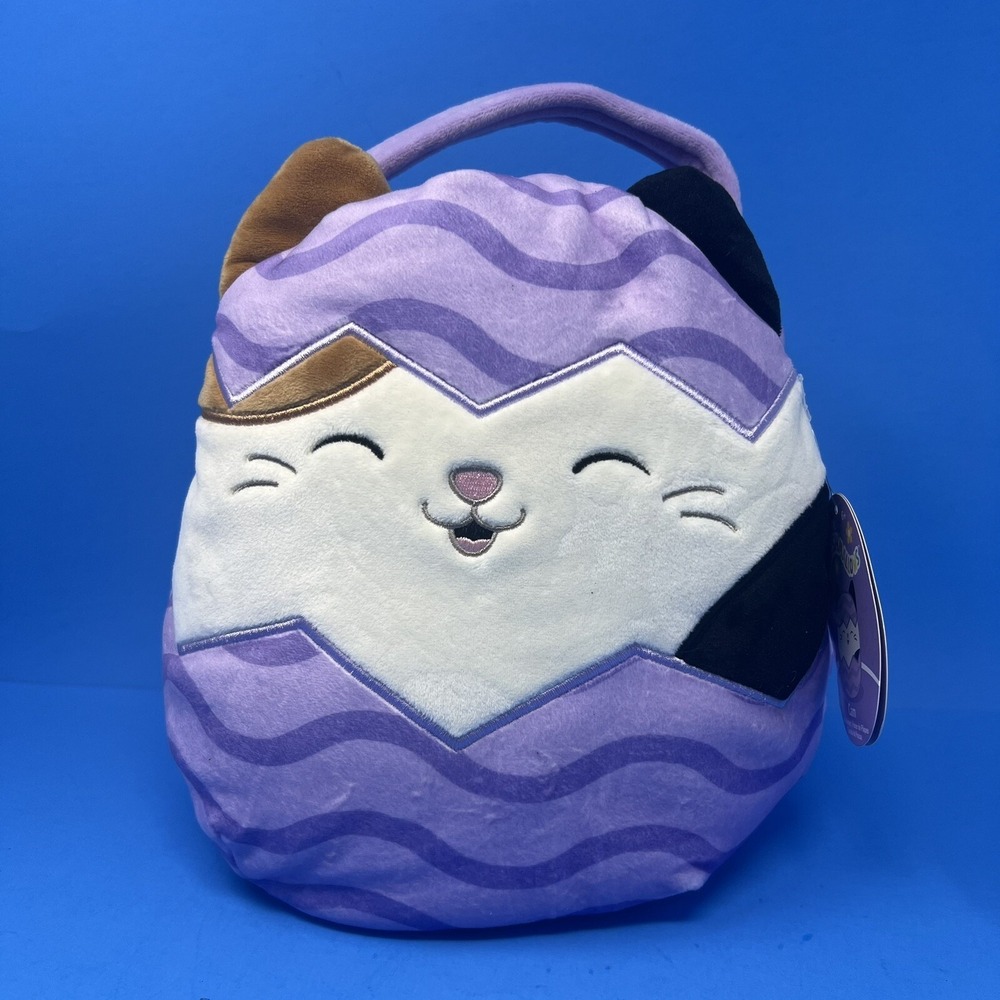 Squishmallows Easter Basket 12" Cam The Cat Stuffed Animal Plush Doll Toy 12in.
